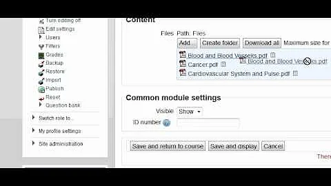 Moodle Lesson 07: Add Folder Resource