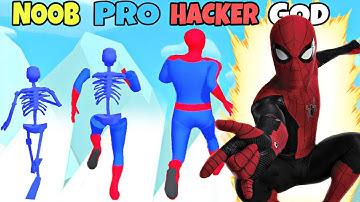 NOOB vs PRO vs HACKER vs GOD in Hero Pick 3D | Spider-Man Game