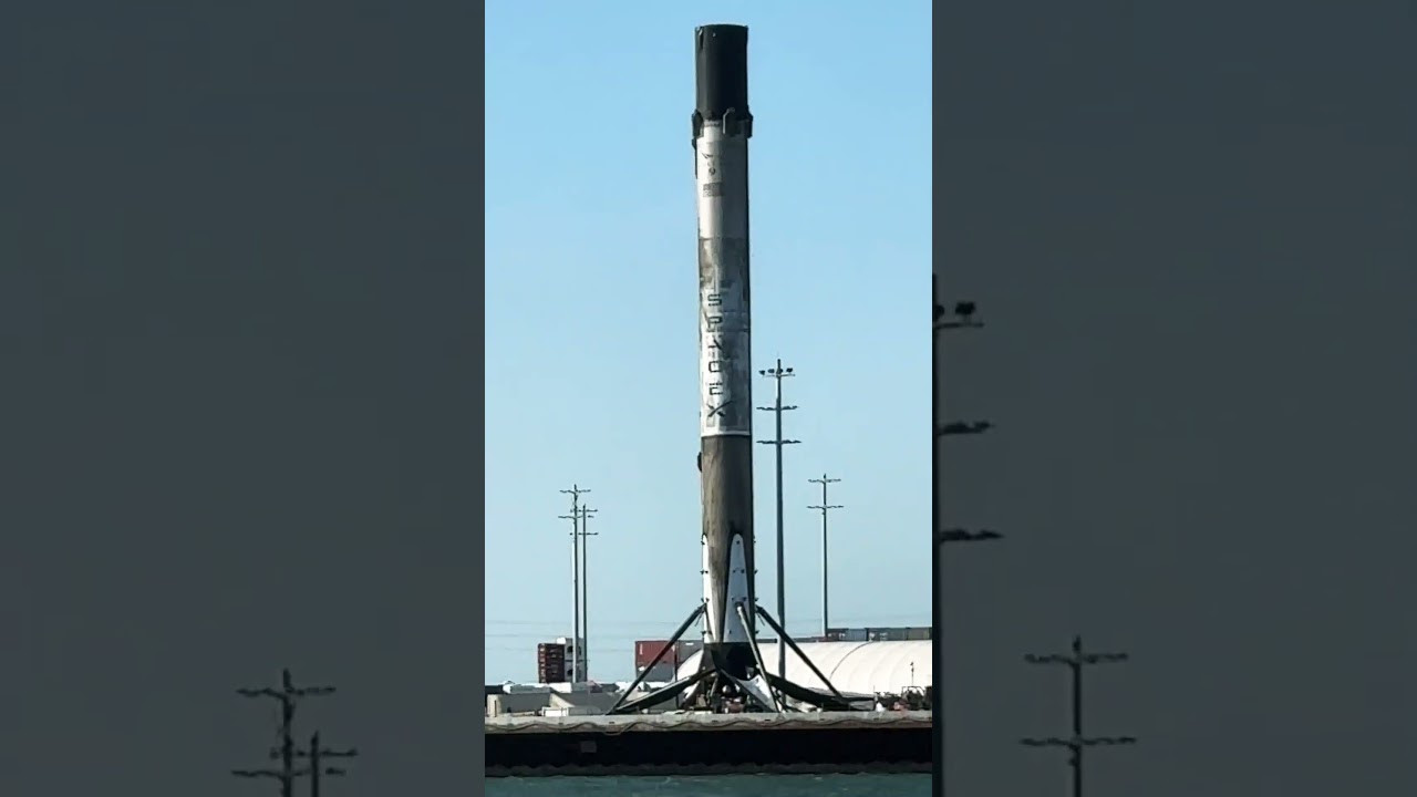 Crispy Falcon 9 on drone ship  just read the instructions Port Canaveral