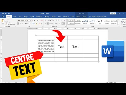 How to Vertically Center Text in Word Table | Align Text Middle in MS ...
