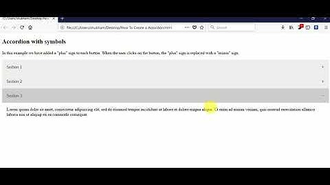 How To Create a Accordion