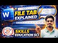 MS Word File Tab Full Explanation in Hindi | Complete Beginner Guide 2026.