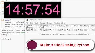 How To Make A Clock using Python ! Small python projects for beginners