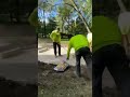 Installing poly sand on a new paver patio!