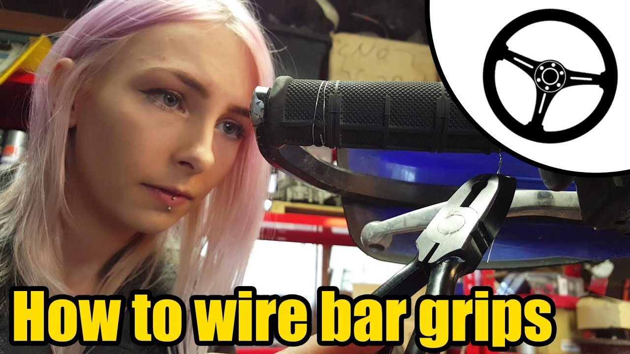 How to wire bar grips ft. Tool Girl Sam 1506 YouTube