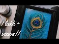 Glass painting DIY for beginners|Step by step demonstration to paint peacock feather wall decor