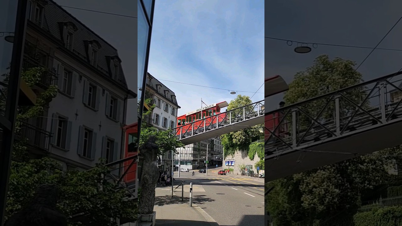 A ride on the Central Polybahn in Zürich. 🇨🇭