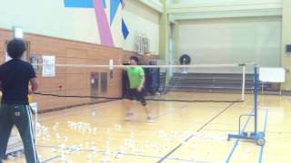 Badminton lesson 20150408(WED) - random 3