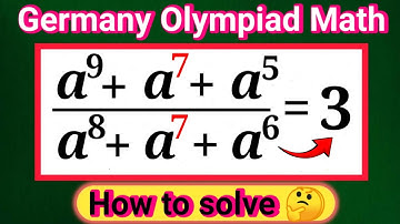 Germany | Can you solve this? | International Mathematics Olympiad Question | How to solve 🤔