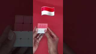 make Indonesia 🇮🇩 flag in 4x4 cube #kanavu #kiwibuild #tukey #teatora #tiwiislands #zealand