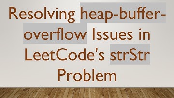 Resolving heap-buffer-overflow Issues in LeetCode