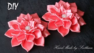 Цветы Канзаши из Атласной Ленты 2,5 см DIY Kanzashi Flowers from Satin Ribbon 2,5 cm Цветы Канзаши из Атласной Ленты 2,5 см DIY Kanzashi Flowers from Satin Ribbon 2,5 cm