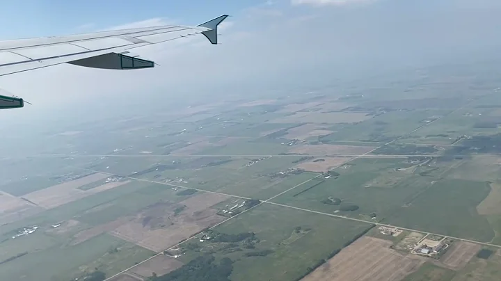 Taking off from Edmonton International Airport in June 2023