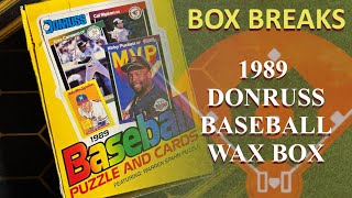 1989 Donruss Baseball Wax Box - KEN GRIFFEY JR ROOKIE CARDS!!!