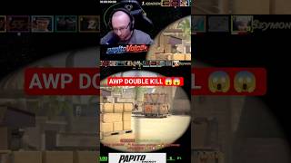 INSANE AWP DOUBLE KILL 😱 #cs2 #papitovoice #awp #reaction #viralshorts ... | #papitovoice o #Twitch
