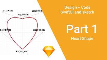 Custom drawing in SwiftUI: [Part 2]  Drawing heart shape in sketch and SwiftUI with bezier curve.