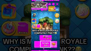 Clash Royale turned COMPLETELY PINK?? 💀#shorts #clashroyale #gaming #glitch #mobilegamingshorts