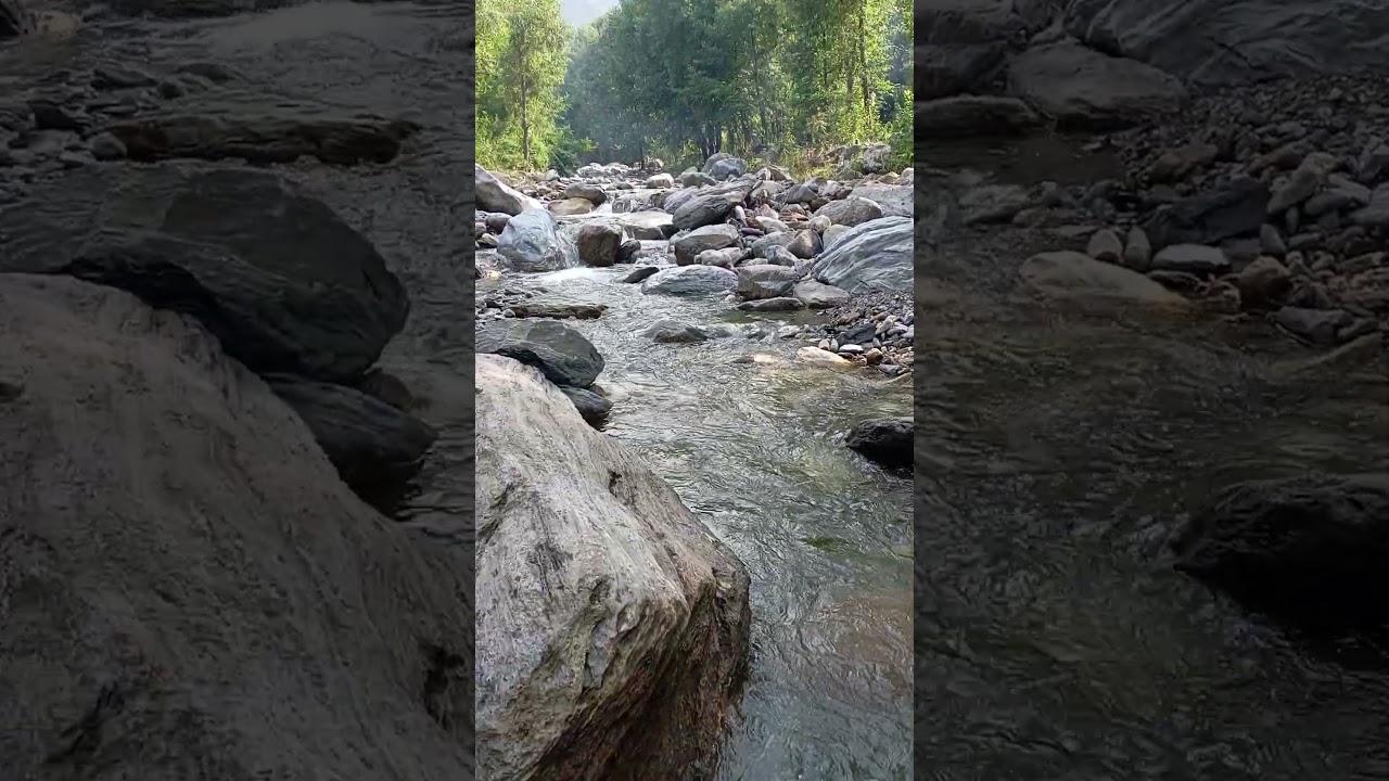 crystal clear water in the middle of the valley 