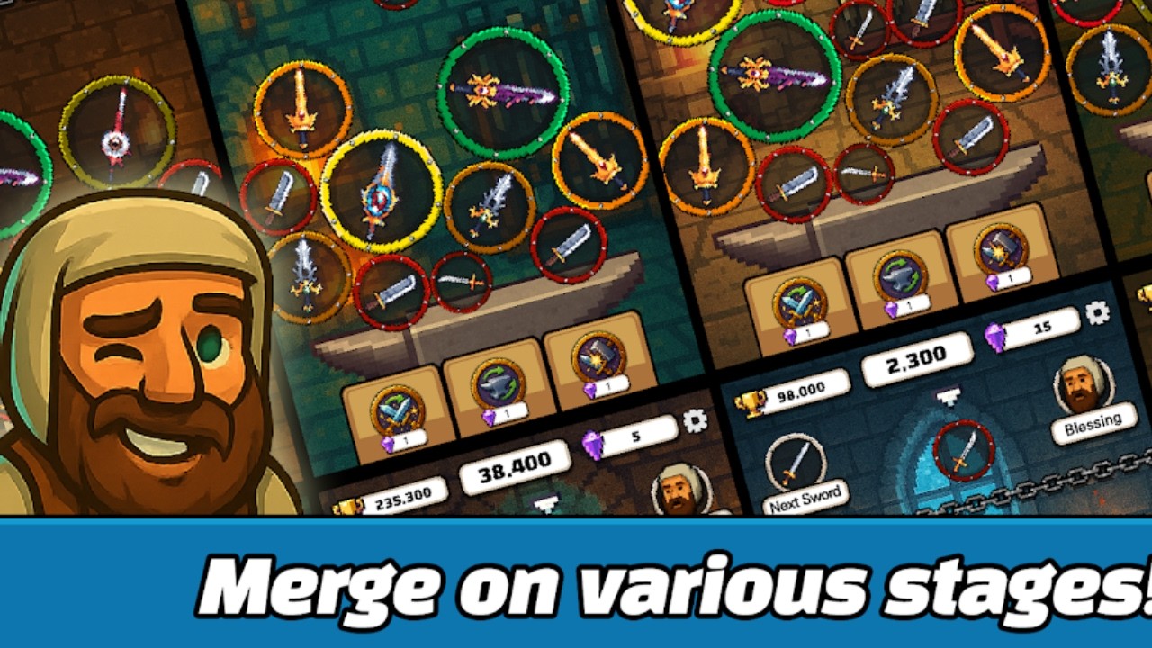 Merge Sword : Pixel Forge Game Gameplay Android Mobile - YouTube