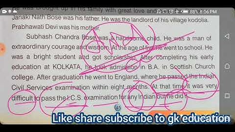 LESSON 14 NETAJI SUBHAS CHANDRA BOSE / FULL TRANSLATE ENGLISH TO HINDI WITH MEANING / GK EDUCATION