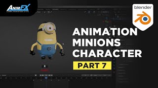 Minion Walk Cycle Animation |  Part 7 | Making of Minion 3D character | Blender Course