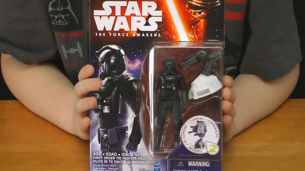 STAR WARS TFA First Order TIE Fighter Pilot 3.75 Action Figure Review