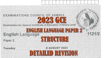 2023 GCE ENGLISH PAPER 2 STRUCTURE: LEXIS