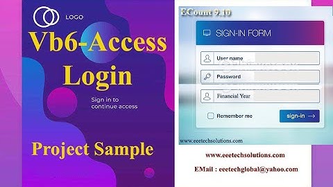 vb6 login form sample video MS Access Database (visual basic project tutorial) with source code)