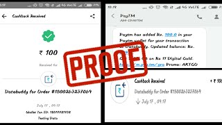 #Payment_Proof - Earn Rs 100 per day | Databuddy Paytm Cash screenshot 1