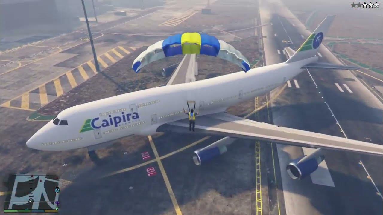 Gta5 ps5 Landing on plane with parachute YouTube
