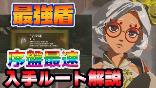 【ゼルダの伝説　ティアキン】がんばりゲージ初期値の序盤で取れる最強ハイリアの盾最速入手方法を解説【ティアキン】