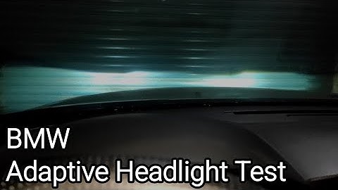 BMW Adaptive Headlight Test Tutorial