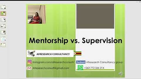 Difference between mentorship and supervision