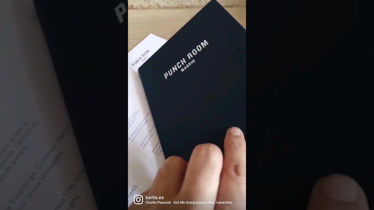 Portamenu para coctelería en Hotel Edition Madrid | Punch Room