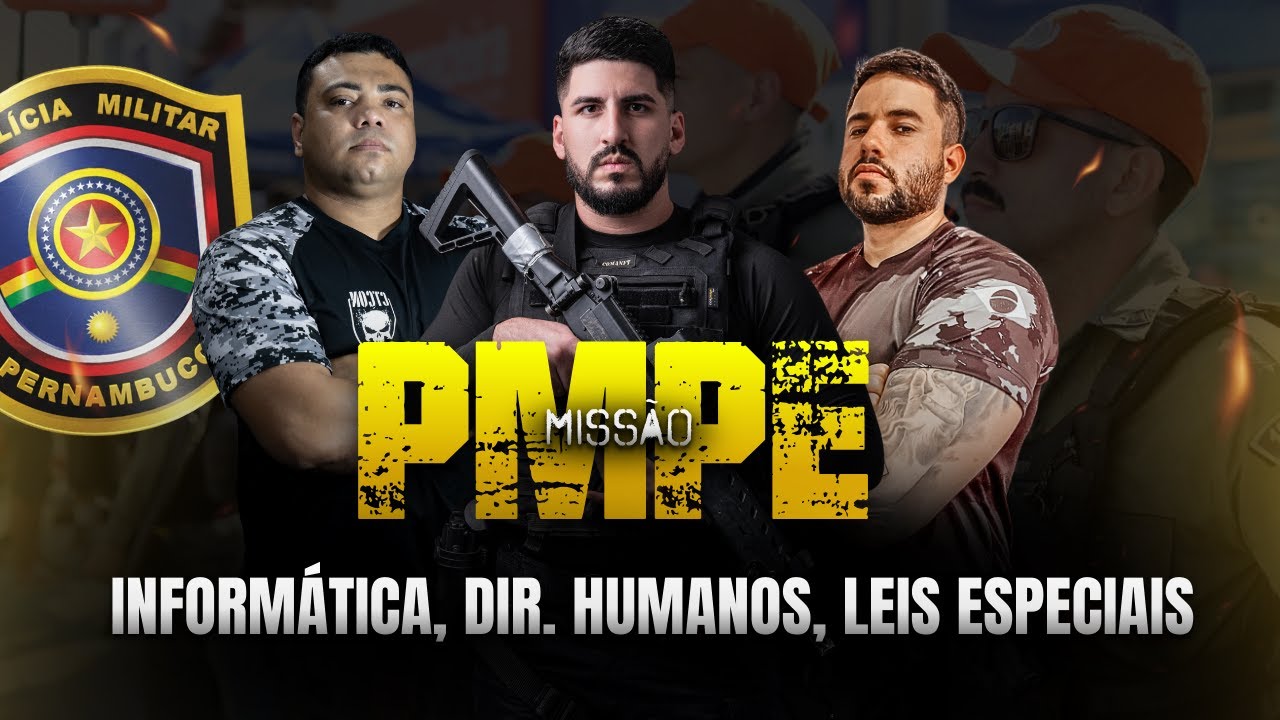 CTCON - CONCURSO PMPE - INFORMÁTICA, DIREITOS HUMANOS E LEIS ESPECIAIS