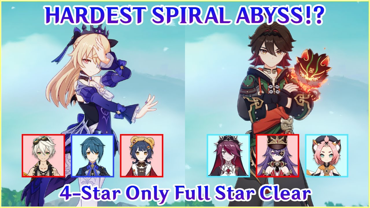 HARDEST SPIRAL ABYSS EVER! Fischl National x Gaming Melt 4-Star Only Showcase | Genshin Impact