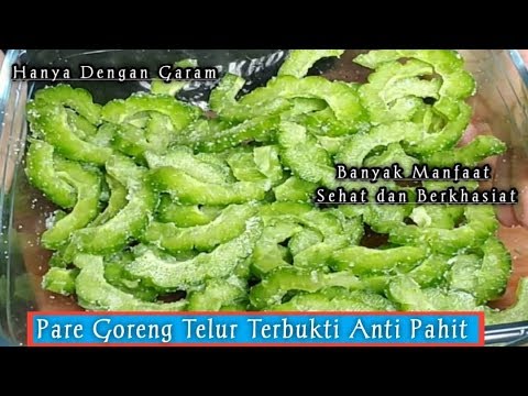 Resep sayur pare goreng telur || Tips pare agar tidak pahit - YouTube