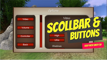 Unity 3d Tutorial : Buttons and Scroll Bar without scripts. #.1.5 Main menu/ option panel