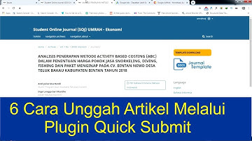 Cara Upload Artikel Melalui Plugin Quick Submit di OJS