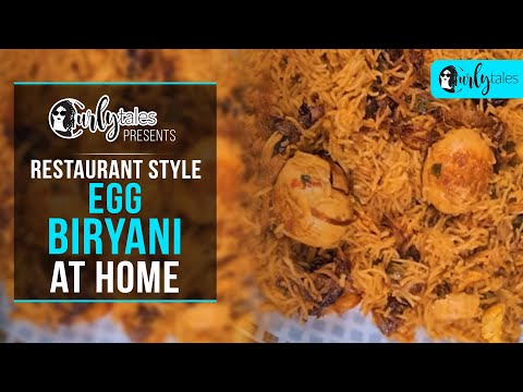 Restaurant Style Egg Biryani At Home | Curly Tales