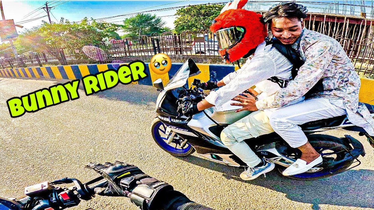 Bunny Rider 😍 || Evening Ride || #mt15 #r15m #pulsar220 #reaction # ...