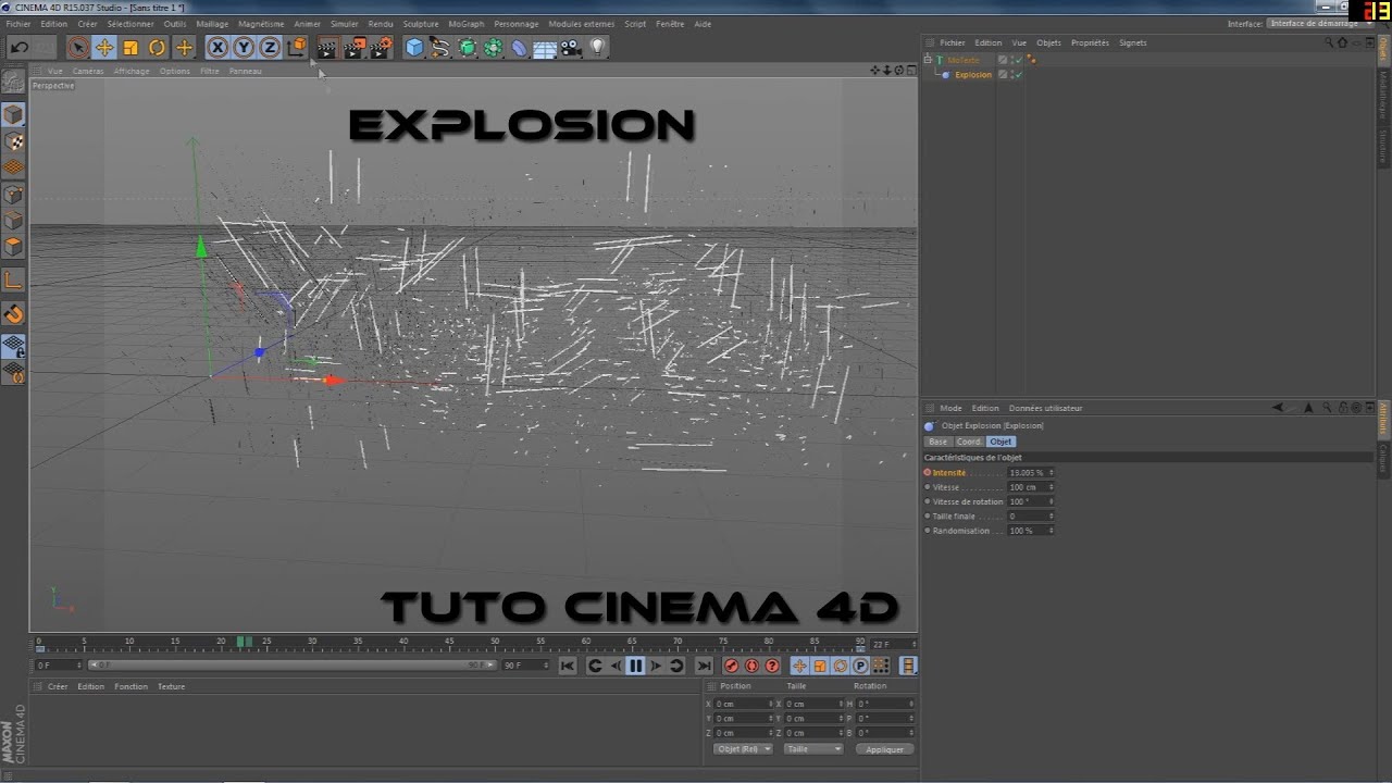 [Tuto Cinema 4D] Réaliser une explosion - YouTube