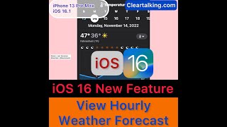 iOS 16 New Feature - View hourly weather forecast in a specific day #shorts #ios16 #iphone screenshot 4
