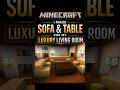 I Made a Luxury Sofa &amp; Table in Minecraft 😳🔥(Easy Build)#shorts #minecraft