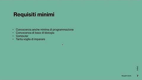 Requisiti corso Introduzione alla Bioinformatica con R e Bioconductor