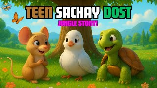 Teen Sachay Dost Chhoti Si Dosti, Bada Imtihaan Mouse, Dove & Tortoise Friendship Story In Urdu