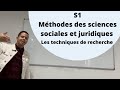 S1les techniques de recherche mthodes des sciences sociales