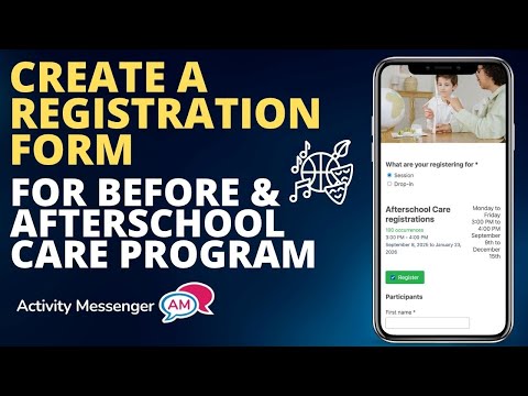 How to create a Before and Afterschool Care Program Registration Form