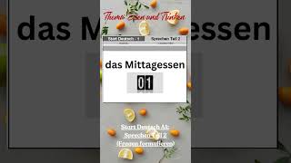 Deutsch Quiz Test 42 - German A1- Thema Essen und Trinken#shorts #deutschlernen
