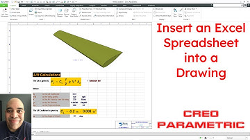 Creo Parametric - How to Insert an Excel Spreadsheet into a Drawing